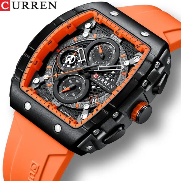 CURREN 8442 Men Watch Top Luxury Waterproof Quartz Square