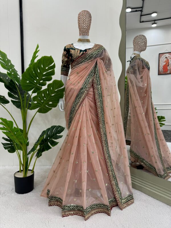 Twill net mono Benglori Silk Saree