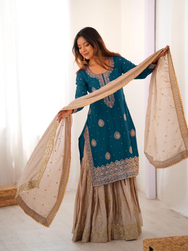 CHINNON SILK SHARARA SET