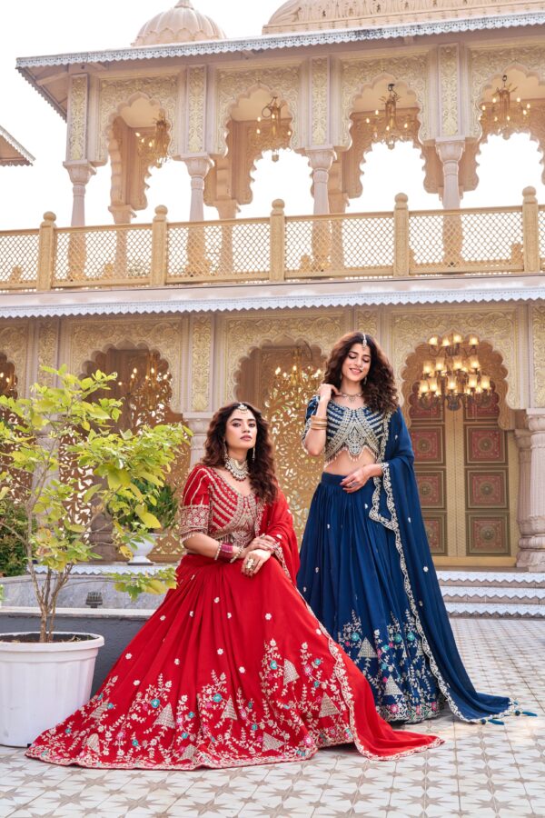 Pure vichitra silk Designer Lehenga Choli