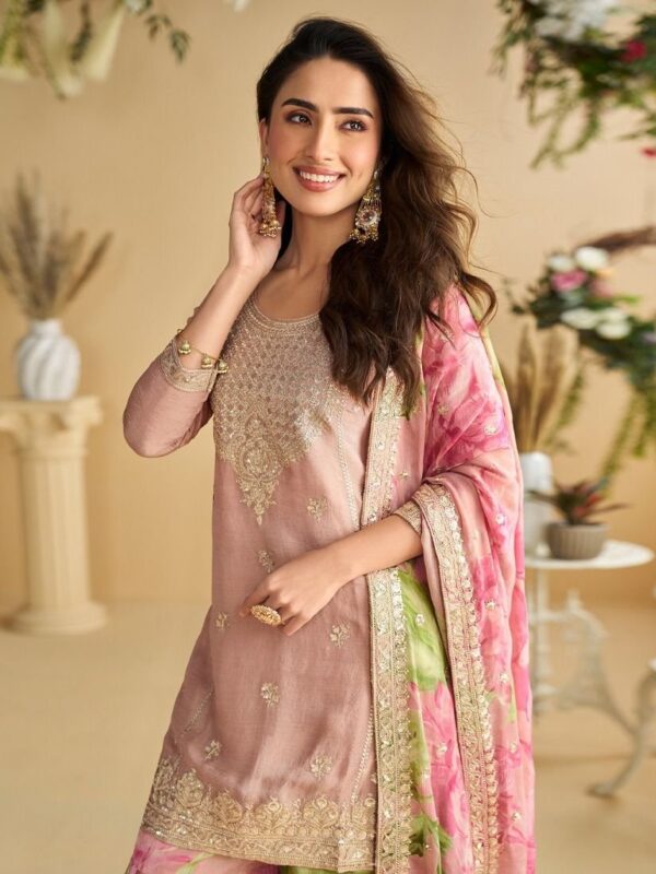 Partywear Top & Palazzo suit