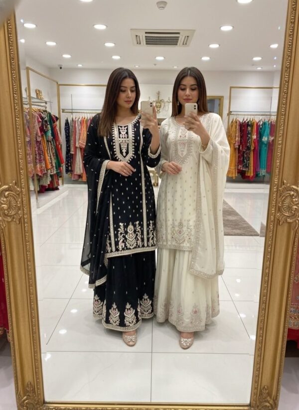 Pakistani Designer Partywear kurta Palazzo suit