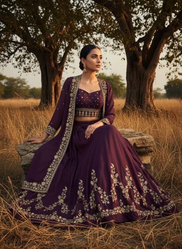 INDOWESTERN LEHENGA CHOLI SET