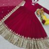 Black and red anarkali gown with heavy gold border and dupatta for women festive and wedding wear for women festive wear