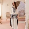 Off white kurta palazzo set with black floral embroidery and dupatta for women elegant and festive wear for women festive wear