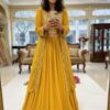 Mustard Yellow Designer Lehenga Set with Embroidered Jacket for women festive wear