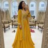 Mustard Yellow Designer Lehenga Set with Embroidered Jacket for women festive wear