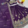 Royal Purple ready to wear Vichitra Silk Lehenga choli with sequins embroidery for women festive wear