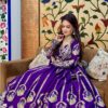Royal Purple ready to wear Vichitra Silk Lehenga choli with sequins embroidery for women festive wear