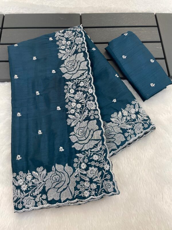 soft silk embroidered suit set with dupatta multi color collection for women for women festive wear