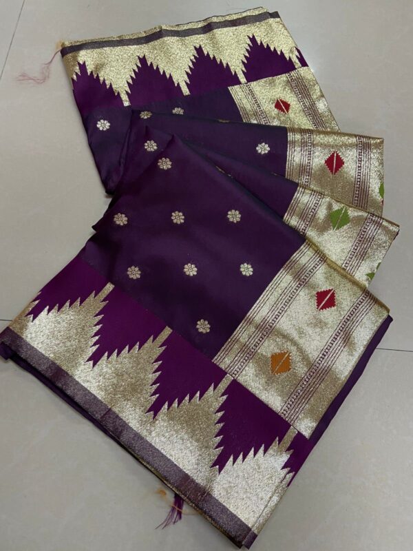 paithani silk saree with premium zari weaving for women festive wear