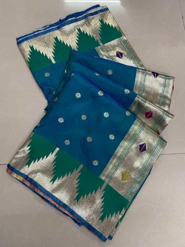 paithani silk saree with premium zari weaving for women festive wear