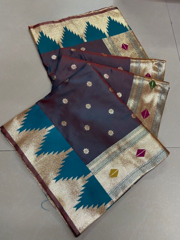 paithani silk saree with premium zari weaving for women festive wear