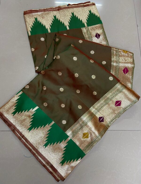 paithani silk saree with premium zari weaving for women festive wear