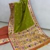 paithani silk saree with premium zari weaving for women festive wear