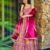 pink printed lehenga choli with dupatta for women festive wedding wear for women festive wear
