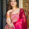 pink printed lehenga choli with dupatta for women festive wedding wear for women festive wear