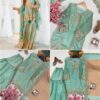 sea green embroidered sharara suit with dupatta for women wedding party wear for women festive wear