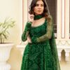 green bandhani anarkali suit with dupatta for women festive ethnic wear for women festive wear