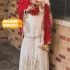 wine and cream embroidered sharara suit with dupatta for women wedding festive wear for women festive wear