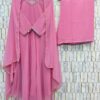 baby pink anarkali suit with dupatta for women elegant festive party wear for women festive wear