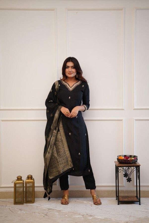 pink ethnic suit with jacquard dupatta for women festive traditional wear for women festive wear