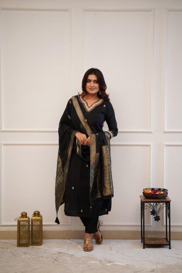 pink ethnic suit with jacquard dupatta for women festive traditional wear for women festive wear