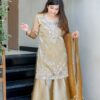 Silk Kurta Palazzo Set with Heavy Embroidery & Dupatta  Festive Wear for women festive wear
