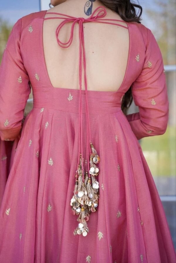 Dusty pink anarkali suit with dupatta for women festive party wear for women festive wear