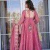 Dusty pink anarkali suit with dupatta for women festive party wear for women festive wear