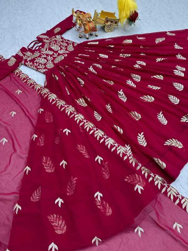 wine color embroidered anarkali gown with dupatta for women festive wedding wear for women festive wear