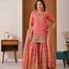 Pink Embroidered Sharara Suit for Women for women festive wear