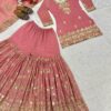 Pink Embroidered Sharara Suit for Women for women festive wear