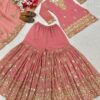 Pink Embroidered Sharara Suit for Women for women festive wear