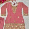 Pink Embroidered Sharara Suit for Women for women festive wear