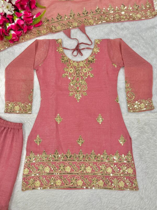 Pink Embroidered Sharara Suit for Women for women festive wear