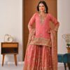 Pink Embroidered Sharara Suit for Women for women festive wear