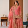 Pink Embroidered Sharara Suit for Women for women festive wear