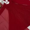 Red Elegant Lucknowi Georgette Anarkali Suit Set for women festive wear