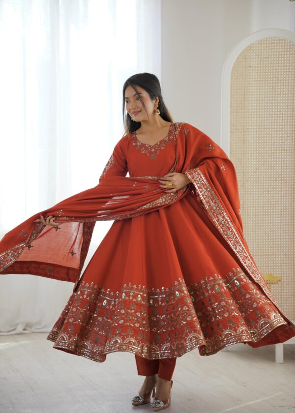 Elegant Pink Embroidered Anarkali Suit for Women for women festive wear