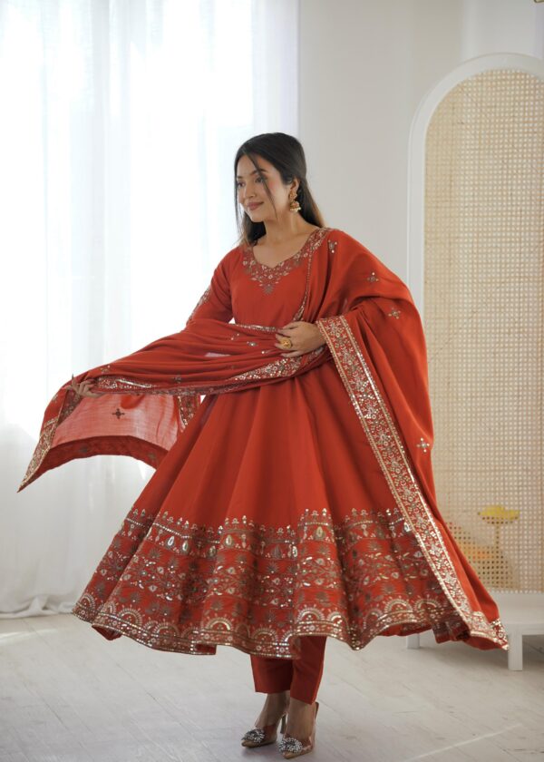 Elegant Pink Embroidered Anarkali Suit for Women for women festive wear