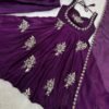 Fendy Silk Anarkali Gown Sharara Set with Heavy Embroidery for women festive wear