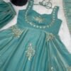 Fendy Silk Anarkali Gown Sharara Set with Heavy Embroidery for women festive wear