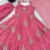 Fendy Silk Anarkali Gown Sharara Set with Heavy Embroidery for women festive wear