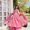 Fendy Silk Anarkali Gown Sharara Set with Heavy Embroidery for women festive wear