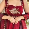 Fendy Silk Anarkali Gown Sharara Set with Heavy Embroidery for women festive wear