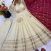Anarkali Gown Set with Heavy Lace Work & Georgette Dupatta for women festive wear