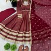 Anarkali Gown Set with Heavy Lace Work & Georgette Dupatta for women festive wear