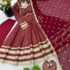 Anarkali Gown Set with Heavy Lace Work & Georgette Dupatta for women festive wear