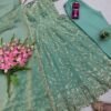 Fendy Silk Embroidered Anarkali Gown Set with Dupatta & Pant for women festive wear